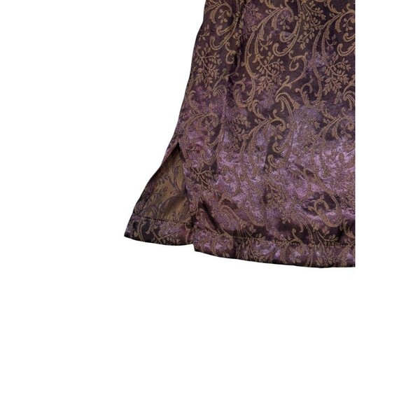 Victorias Secret Vtg Gold Label Pajama Set Size Small Maroon Brocade/Gold-Lounge - Picture 5 of 10